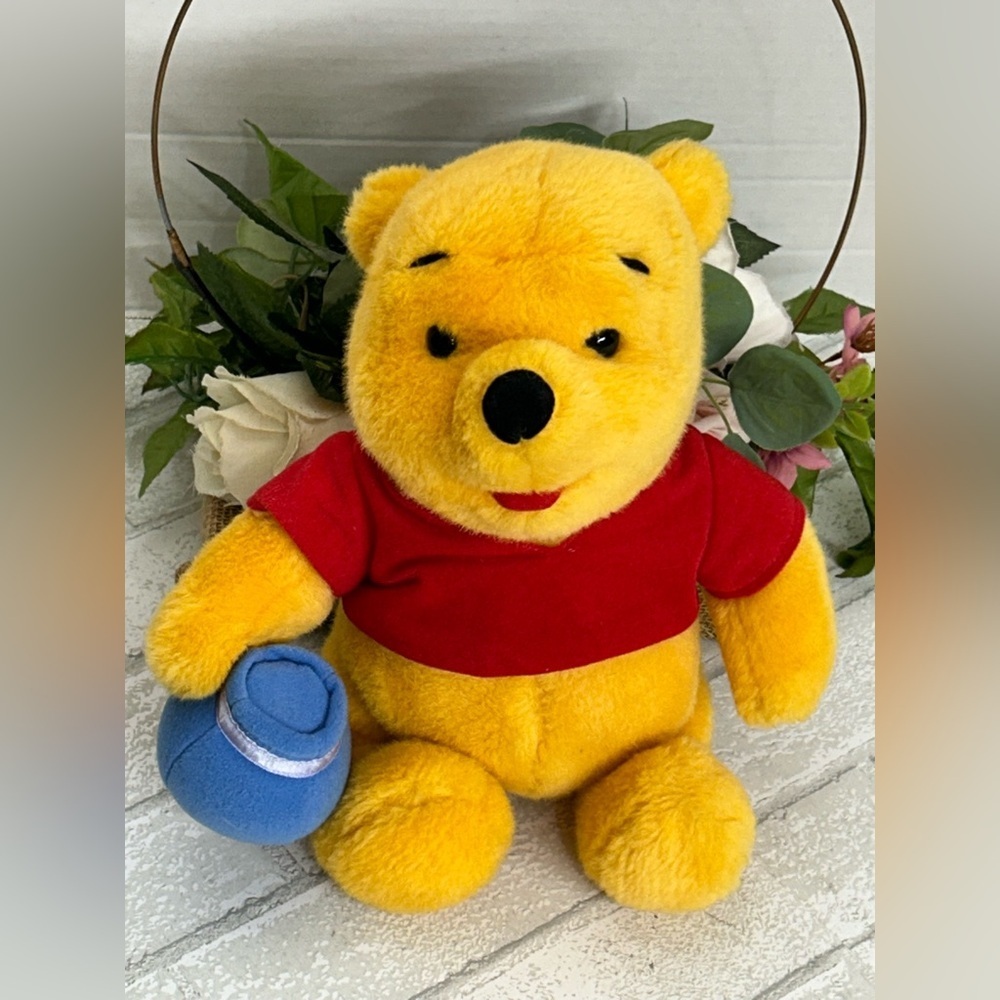 Yellow Plush Bear with Red Shirt